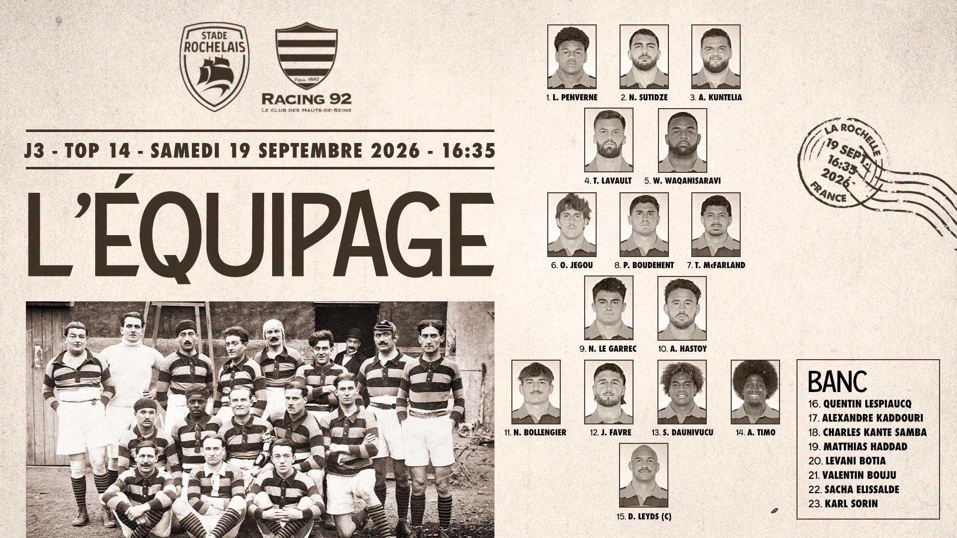 Composition Stade Rochelais