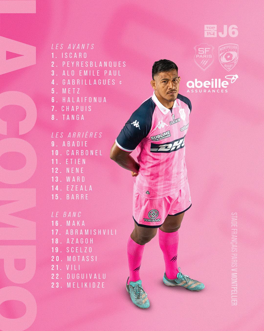 Composition Stade Français Paris