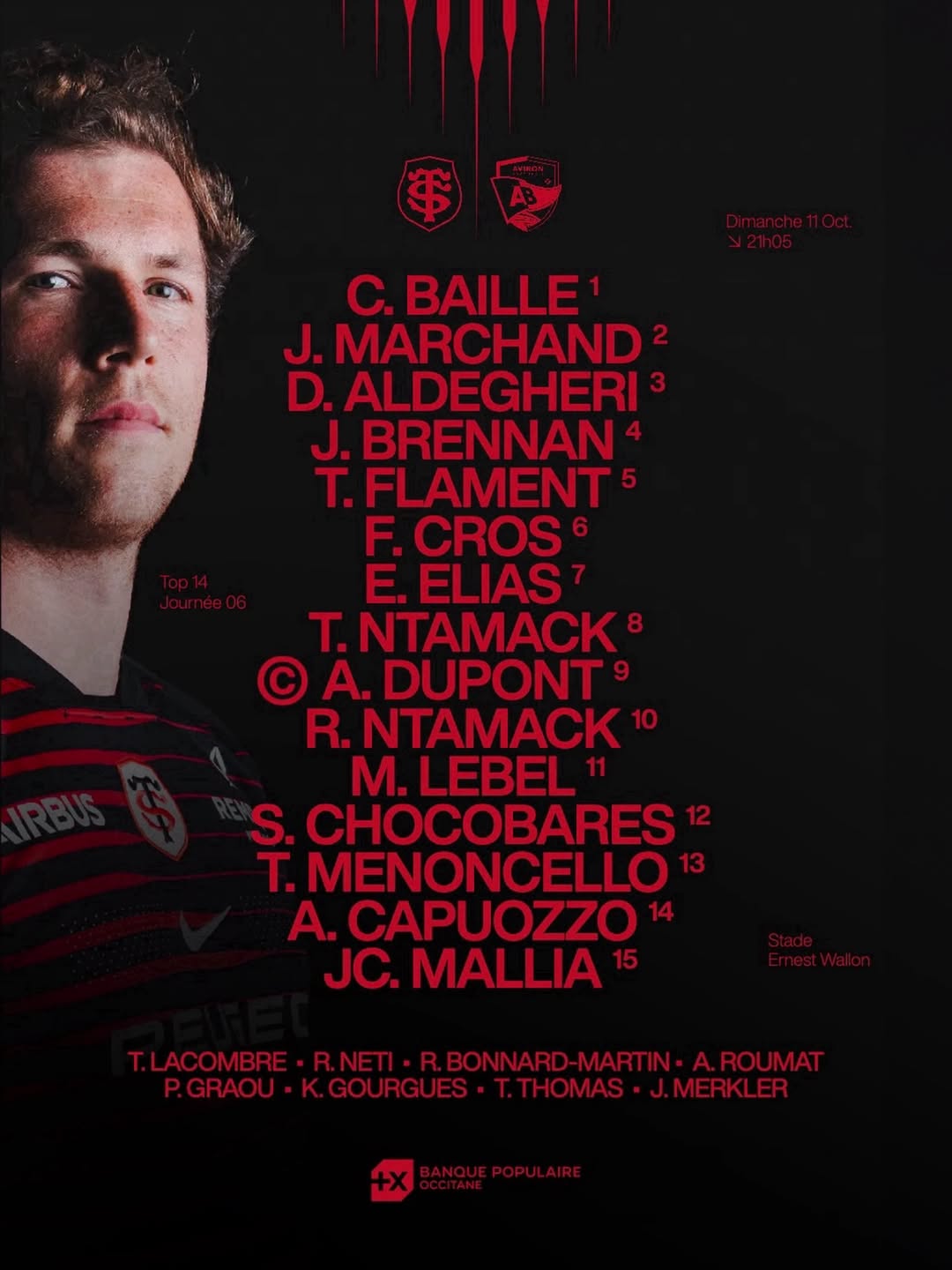 Composition Stade Toulousain